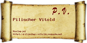 Pilischer Vitold névjegykártya